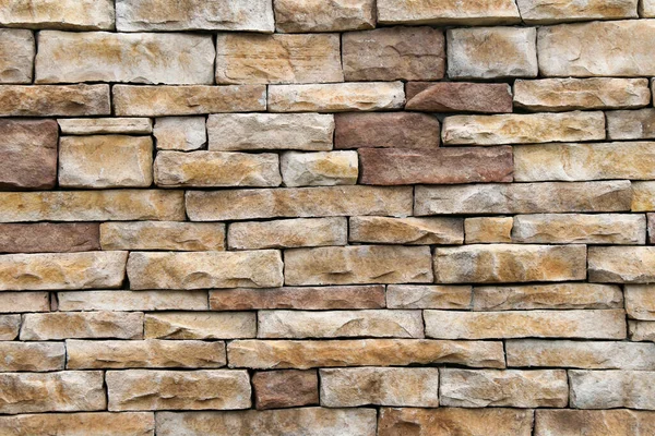 Natural Stack Rock Stone Wall Building Facade Deep Shadows Natural — Stock Photo, Image