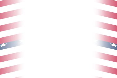 yan çift Amerikan bayrağı sütun çerçeve arkaplan illüstrasyon grafiği