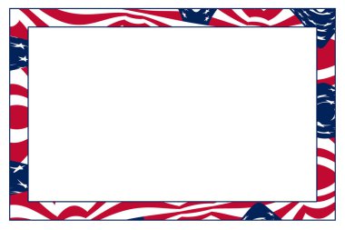 soyut kıvrımlı Amerikan bayrağı sunum slaytı grafikleri için büyük kenar