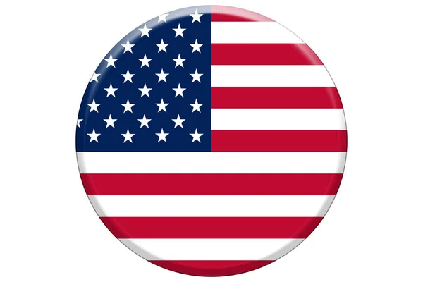 Μεγάλο Κύκλο Αμερικανική Σημαία Εικονογράφηση Γραφικό Φόντο Εκστρατεία Κουμπί Εκδήλωση — Φωτογραφία Αρχείου