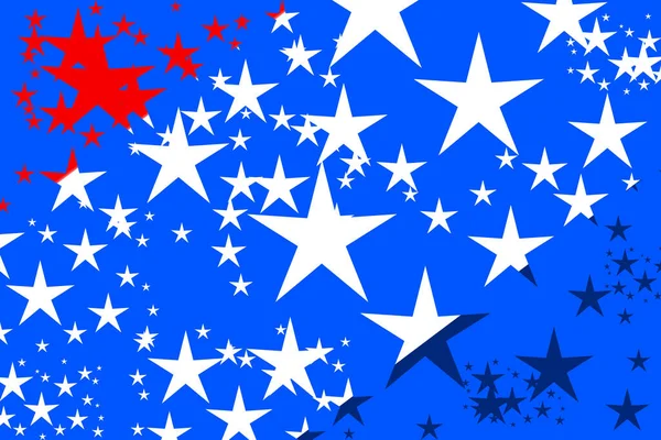 Vermelho Branco Azul Estrela Campo Sobreposição Presidencial Luz Americano Selo — Fotografia de Stock