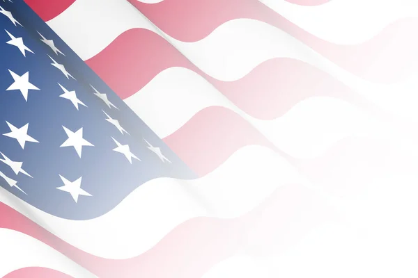 Solmuş kırmızı mavi Amerikan bayrağı arka plan gradyan çizim kartı