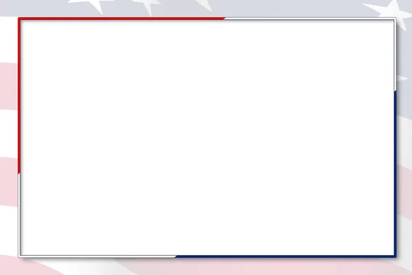 Red White Blue Star Border Poster Card Invitation Presentation Slide