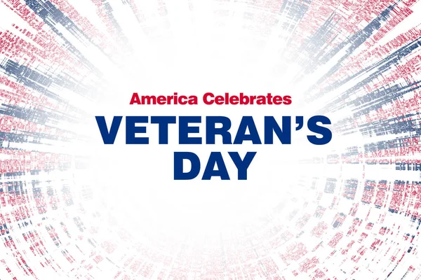 Veteranos Dia Celebração Ilustração Com Efeito Salpicado Bandeira Americana Cores — Fotografia de Stock