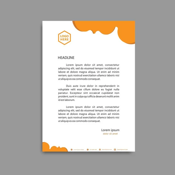 Letterhead Template Design Azonnal Használható — Stock Vector