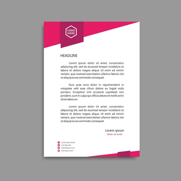 Letterhead Template Design Azonnal Használható — Stock Vector