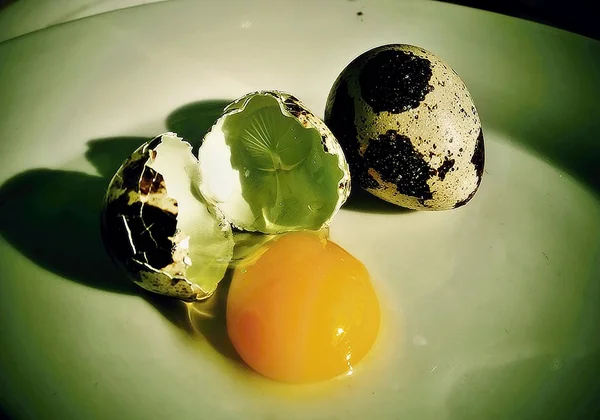 Sağlıklı bıldırcın yumurtası.