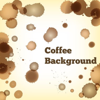 Kirli vektör arka plan kahverengi kahve sıçraması ile