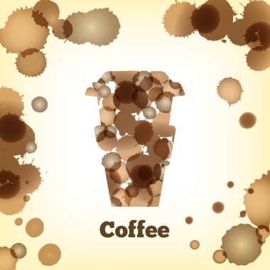 Kahve sıçraması ile vektör arka plan