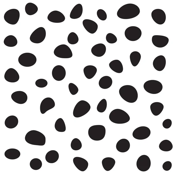 Dalmatian dog black and white dots pattern — Stock Vector