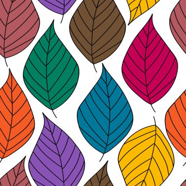 Renkli yapraklar pürüzsüz desen