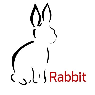 Tavşan siluet logosu