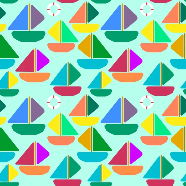 Lyse sømløse mønster med legetøjsskib – Stock-vektor
