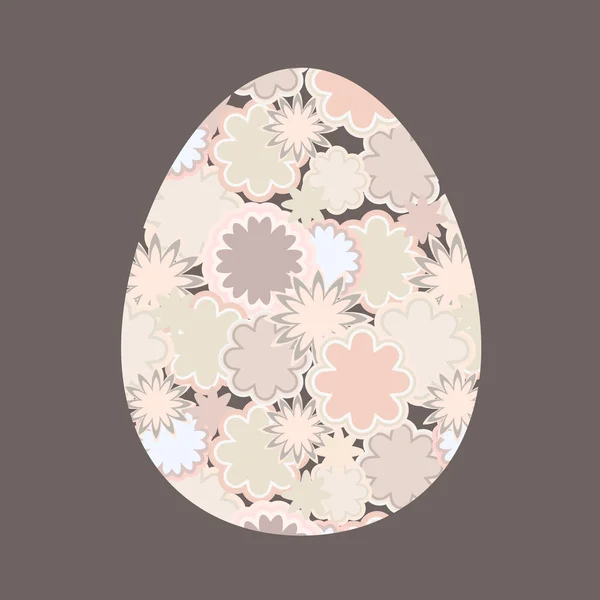 Иконка пасхального яйца с мягкими пастельными цветами — стоковый вектор