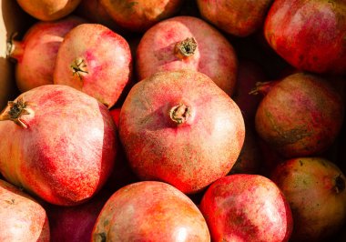 Çiftlik piyasa parlak kırmızı nar 