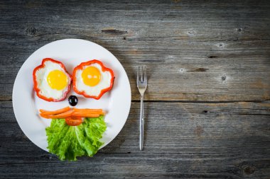 Çocuklar için sağlıklı kahvaltı yemek.