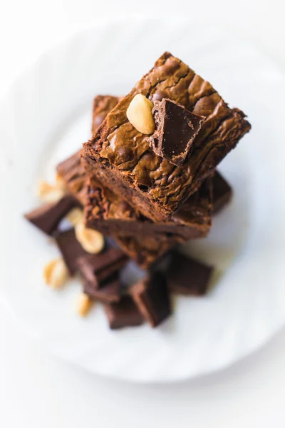 Stack of brownies — Stock Photo, Image