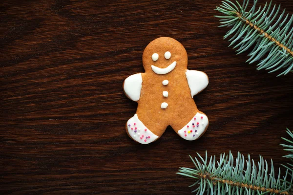 Gingerbread Man fundo de férias — Fotografia de Stock