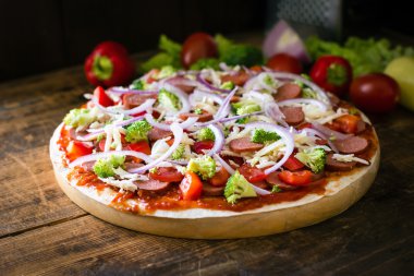 Pizza, renkli gıda resim