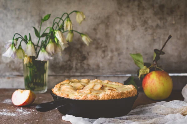 Torta de maçã fresca assada — Fotografia de Stock