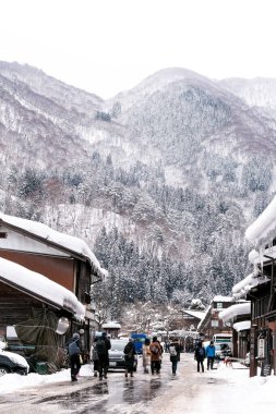 Shirakawago Köyü Girişi, Gifu, Japonya, 02-02-19.