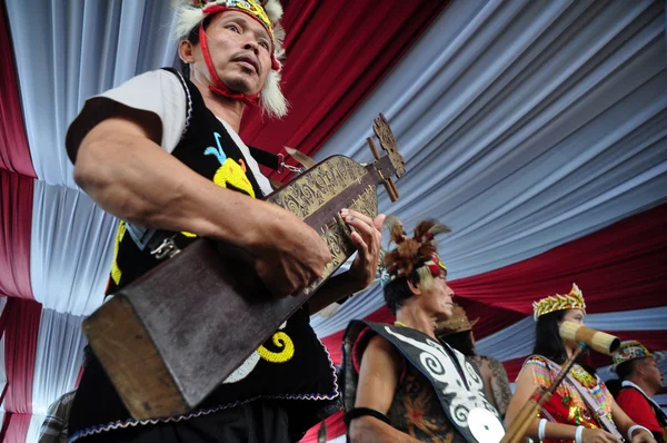 Borneo Kalimantan'dan Dayak kabilesi — Stok fotoğraf