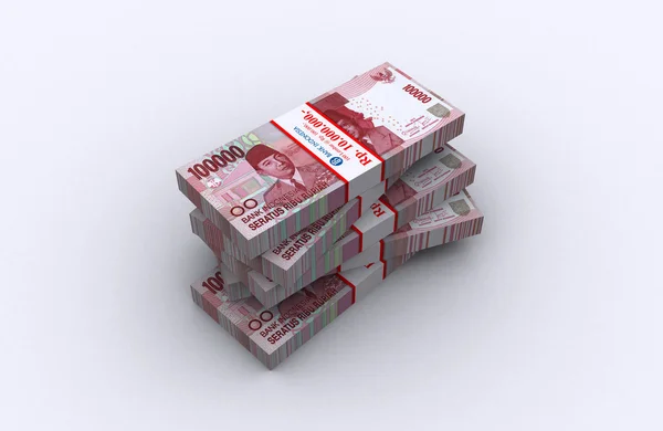 3D Индонезии рупия деньги белый фон — стоковое фото