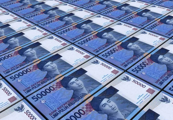 3D indonésio rupias dinheiro branco fundo — Fotografia de Stock