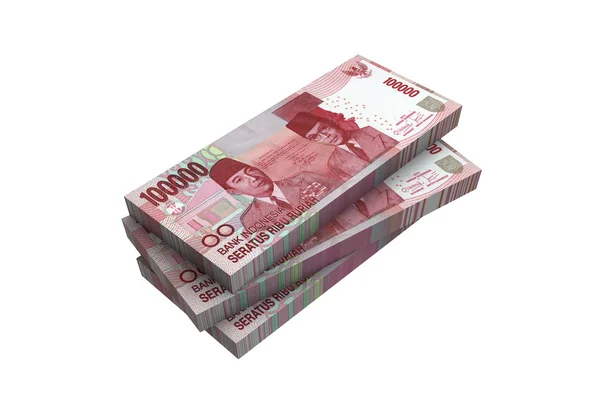 3D Endonezya rupiah para beyaz arka plan — Stok fotoğraf