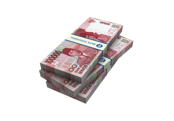 3D indonéz rúpia pénzt fehér háttér — Stock Fotó