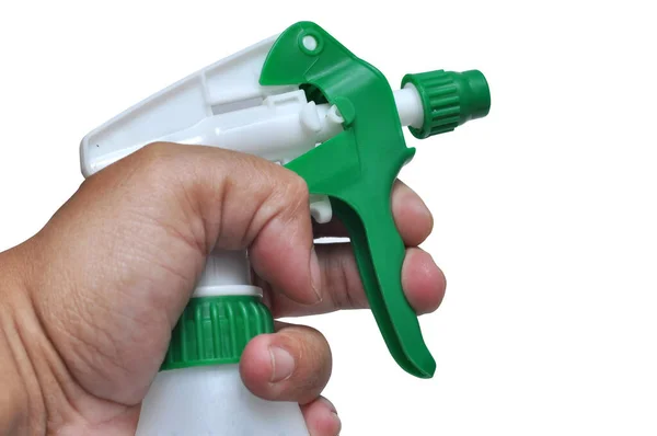 Green Plastic Sprayer Hand — Stock Photo, Image