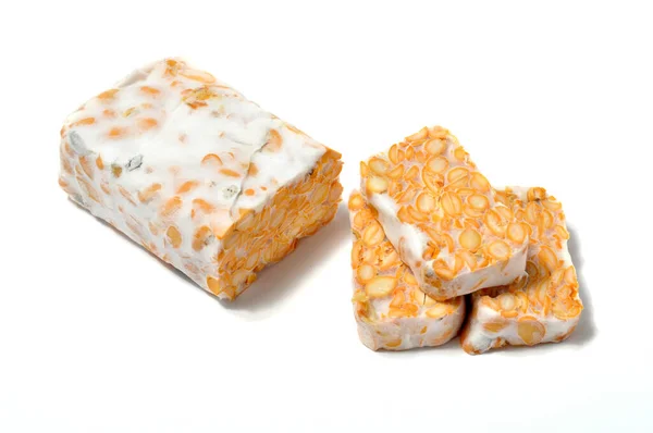 Tempeh Nourriture Traditionnelle Indonésienne Base Soja Fermenté — Photo