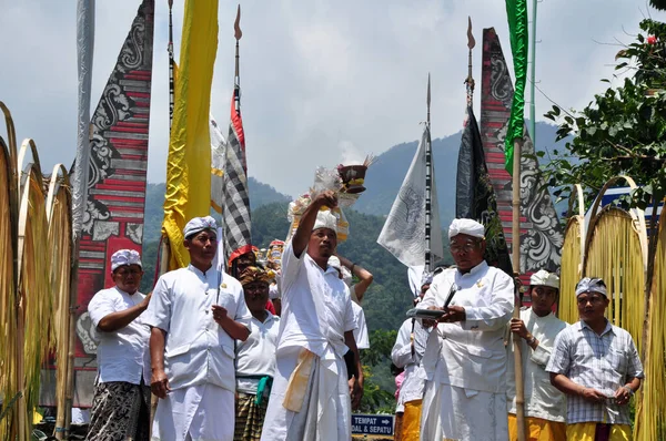 Bogor Indonesien September 2011 Hindus Bei Einer Hinduistischen Religiösen Zeremonie — Stockfoto