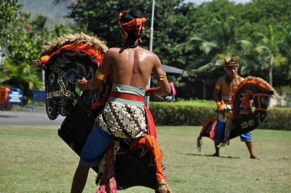 Yogyakarta Endonezya Ekim 2013 Jathilan Sanat Performansı Prambanan Temple Park — Stok fotoğraf