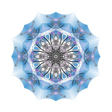 İnanılmaz derecede fantastik açık mavi mandala
