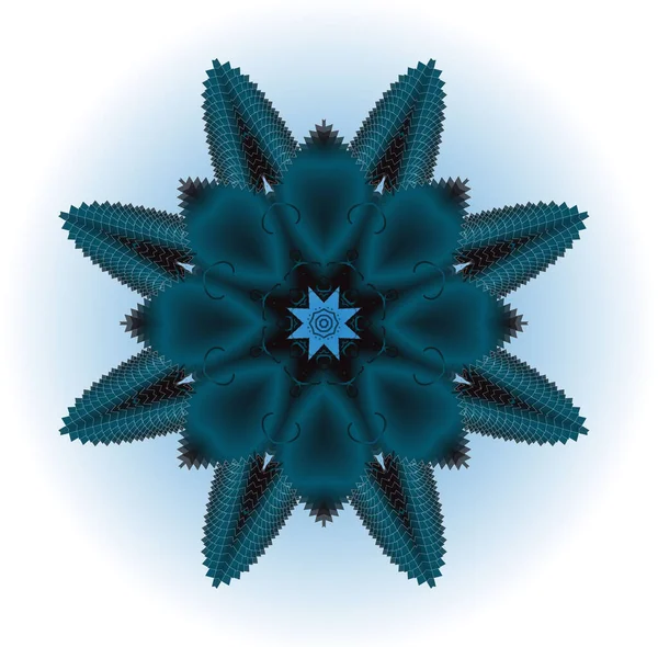 Dark Turquoise Magic Spiny Flower Spiny Wings — Stock Photo, Image