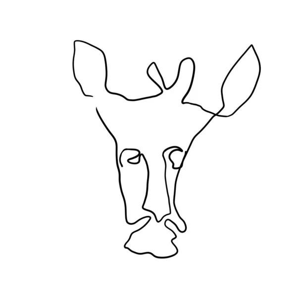 Svart och vit grafik monolin giraff illustration stor — Stockfoto