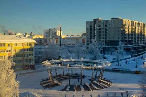 Monument Sports Glory Khanty Mansiysk Khanty Mansiysk Autonomous District Ugra — Stock Photo, Image