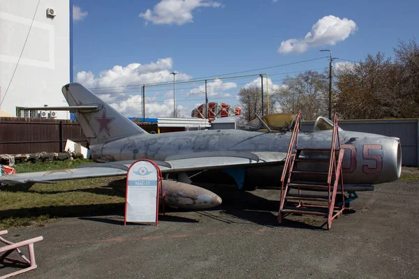 航空博物館の最前線ジェット戦闘機 Mig ソ連の航空博物館の単座ジェット戦闘機 — ストック写真