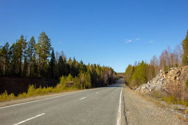 Route Travers Beaux Endroits Voyagez Long Des Routes Pittoresques Oural — Photo