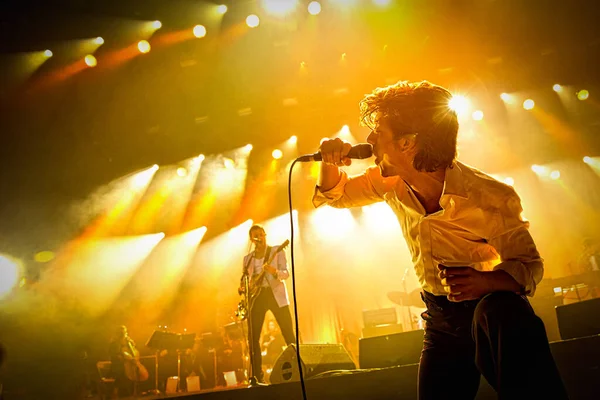 Last Shadow Puppets Actuando Festival Música Lowlands — Foto de Stock