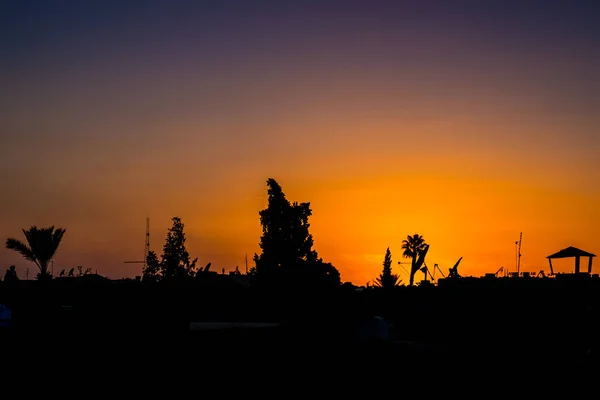 stock image a beautiful view of tropical island in sunset time.