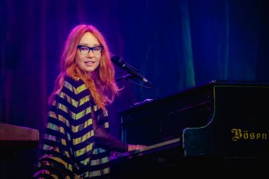 Tori Amos performing on stage during Primavera sound music festival  clipart
