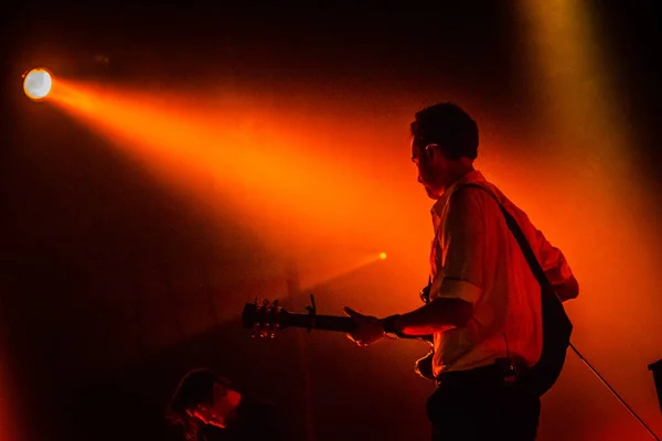 Redakteure Auf Der Bühne Beim Musikfestival — Stockfoto