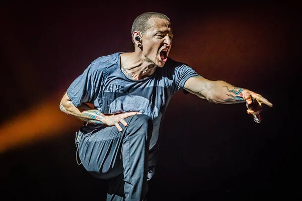 Linkin Park Actuando Escenario Durante Festival Música — Foto de Stock