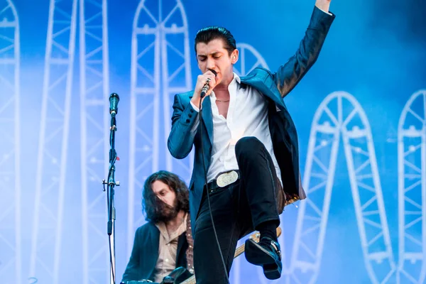 Arctic Monkeys Performing Stage Music Festival — Stock Photo, Image