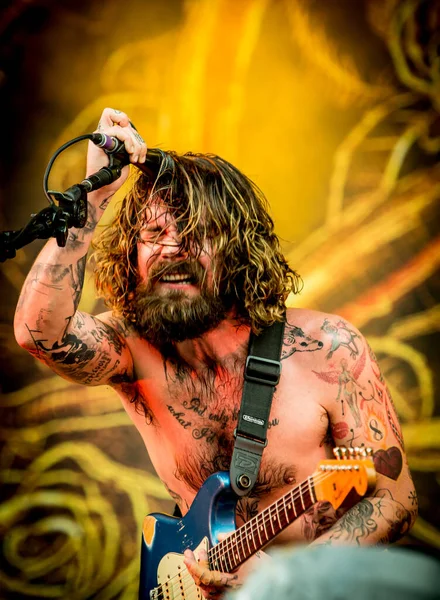 Biffy Clyro Performing Stage Music Festival — Stock Photo, Image