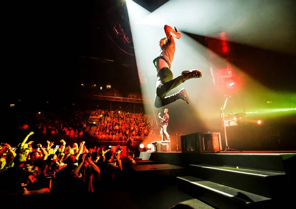 Linkin Park Uppträder Scen Musikfestivalen — Stockfoto