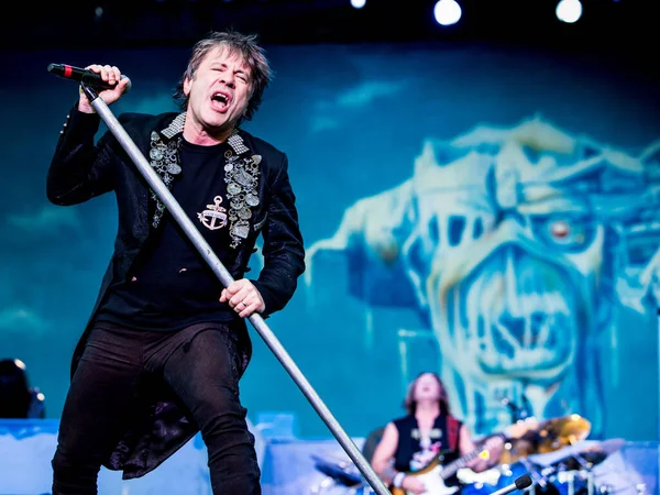 Iron Maiden Uppträder Scen Musikfestivalen — Stockfoto