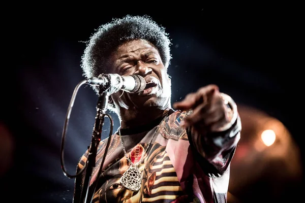 Charles Bradley Występujący Scenie Podczas Festiwalu Muzycznego — Zdjęcie stockowe